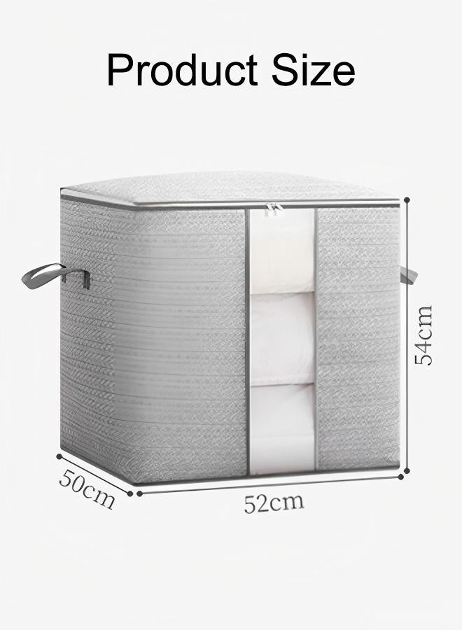 140L Clothes Storage Bags, Collapsible Closet Organizers, Large Storage Bins with Reinforced Handles, Heavy-Duty Storage Totes for Clothes, Comforters, Blankets & Pillows - Image 2