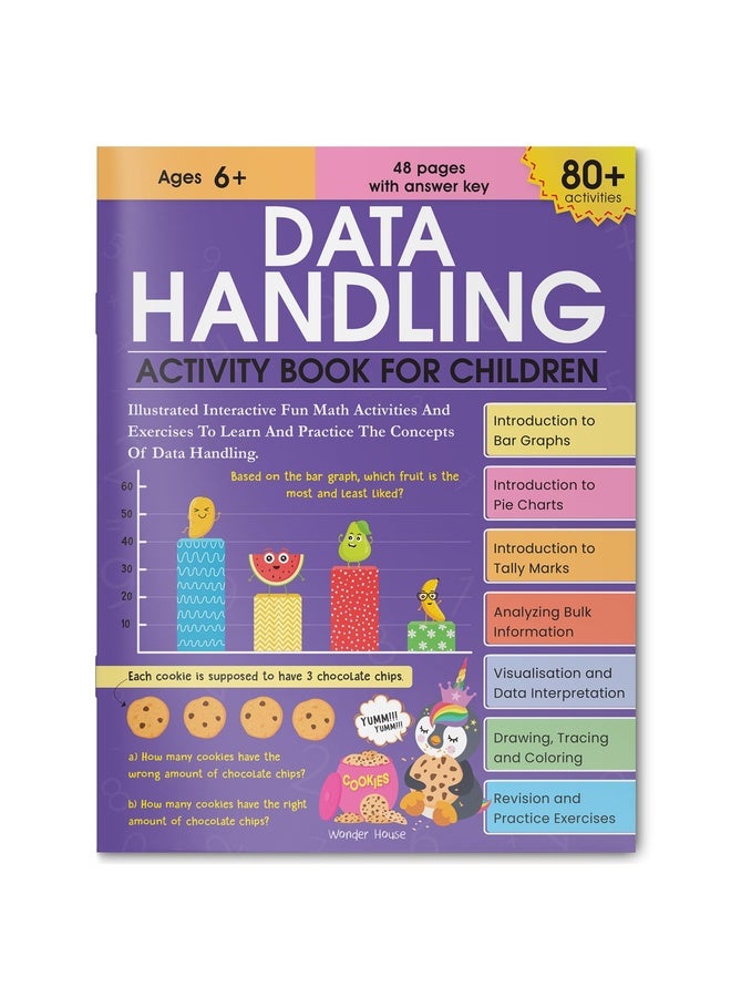 Data Handling: Activity Book for Kids | Learn Sorting, Tally Marks, Graphs & More | Ages 6–9 | Fun Math Activities to Build Analytical Skills