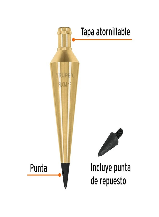 TRUPER PLOM-12 Brass Plumb Bobs 12 Oz (340 g) - Image 2