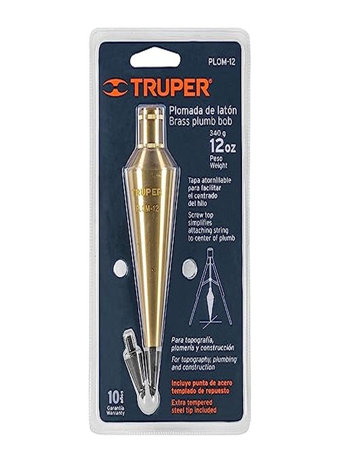 TRUPER PLOM-12 Brass Plumb Bobs 12 Oz (340 g) - Image 4