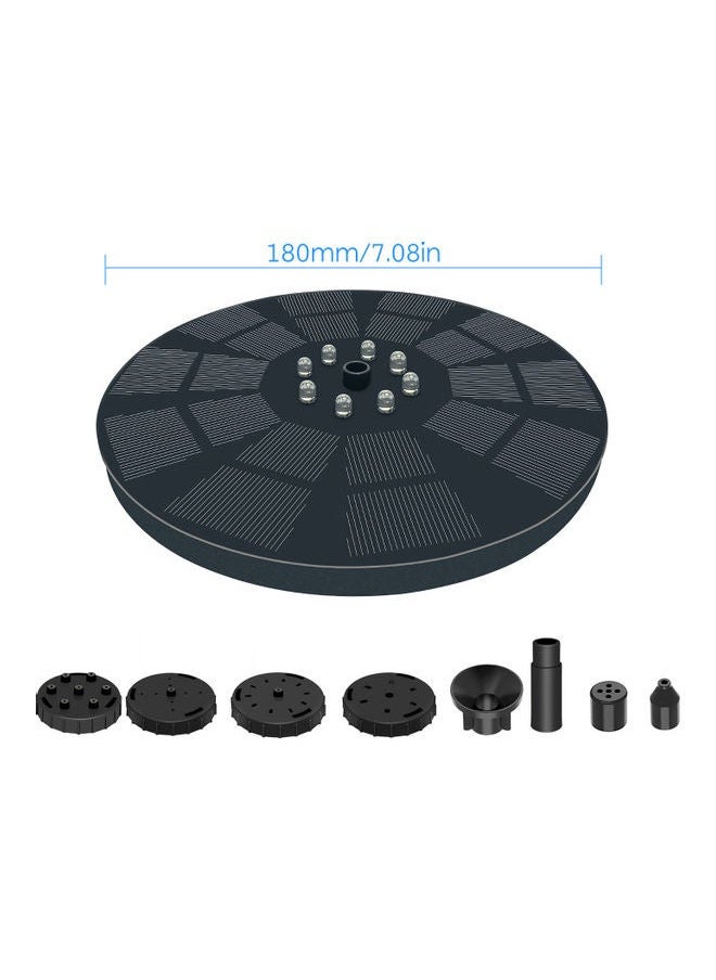 NIBEMINENT Solar Powered Outdoor Bird Bath Fountain Pump With LED Lights Black  - Image 4
