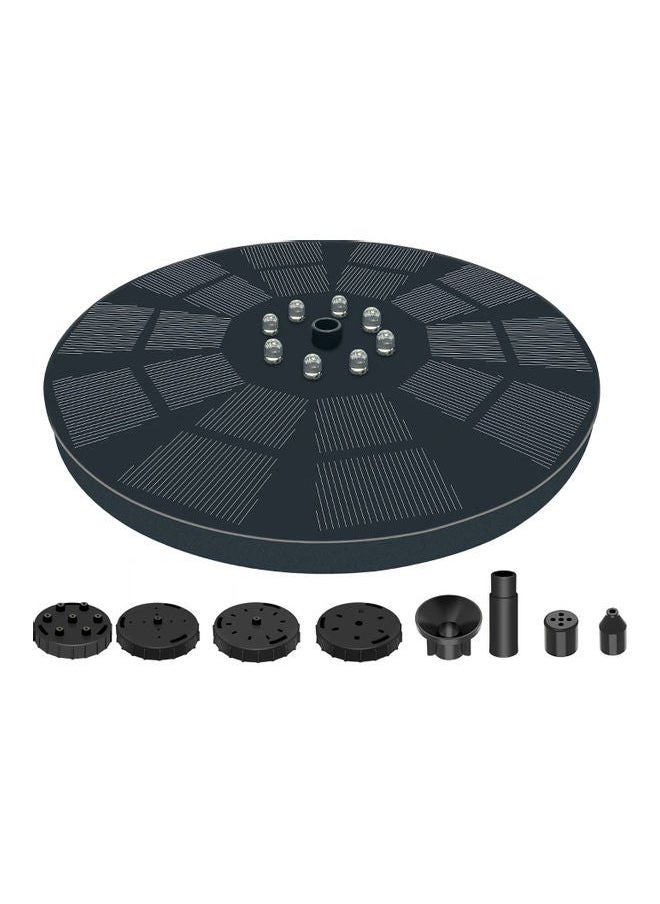 NIBEMINENT Solar Powered Outdoor Bird Bath Fountain Pump With LED Lights Black  - Image 3