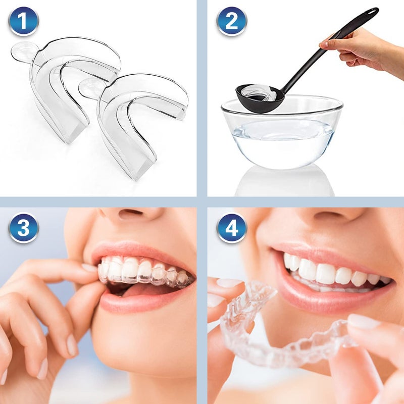 EZGO Teeth Whitening Trays, BPA Free Moldable Mouth Trays, Custom Fit, Comfortable, Trimmable Mouth Guard, Used on Teeth Grinding, Teeth Whitening, and Sports Campaign (3 Trays) - Image 5