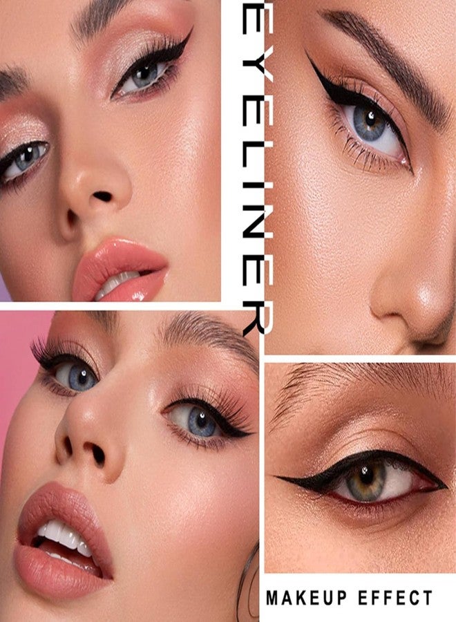 Rinpoche 2 in 1 Star Eyeliner Stamp Waterproof Liquid Eyeliner Pencil Black Eyeliners Pen Beauty Cat Eye Stamp Wing Eyeliners Tool for Easy to Use Long Lasting Smudge-Proof No Dipping - Image 5
