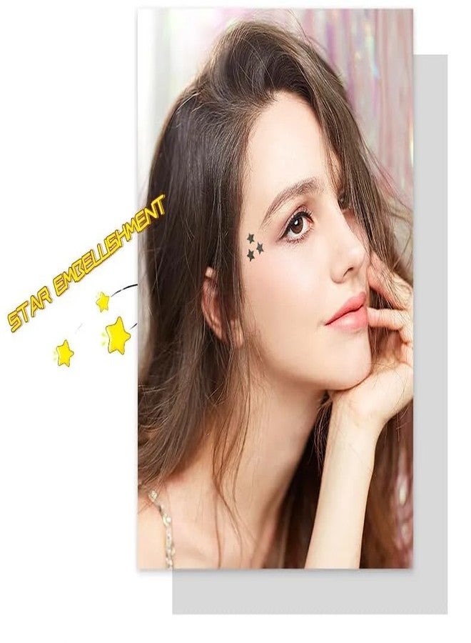 Rinpoche 2 in 1 Star Eyeliner Stamp Waterproof Liquid Eyeliner Pencil Black Eyeliners Pen Beauty Cat Eye Stamp Wing Eyeliners Tool for Easy to Use Long Lasting Smudge-Proof No Dipping - Image 4