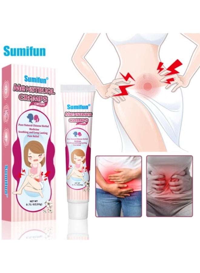 Sumifun كريم تخفيف آلام الدورة الشهرية للنساء والرجال - 20 جرام - علاج آلام البطن الناتجة عن عسر الطمث - علاج بالأعشاب - عبوة واحدة - Image 5