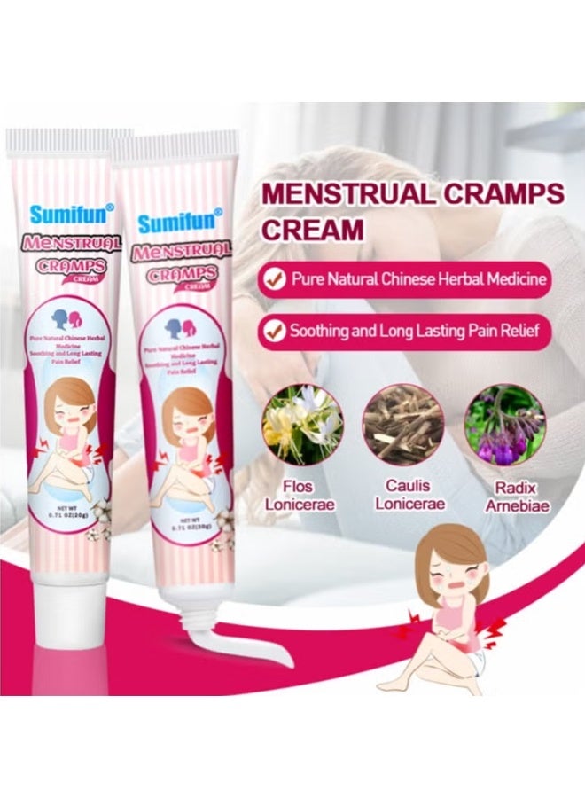 Sumifun كريم تخفيف آلام الدورة الشهرية للنساء والرجال - 20 جرام - علاج آلام البطن الناتجة عن عسر الطمث - علاج بالأعشاب - عبوة واحدة - Image 4