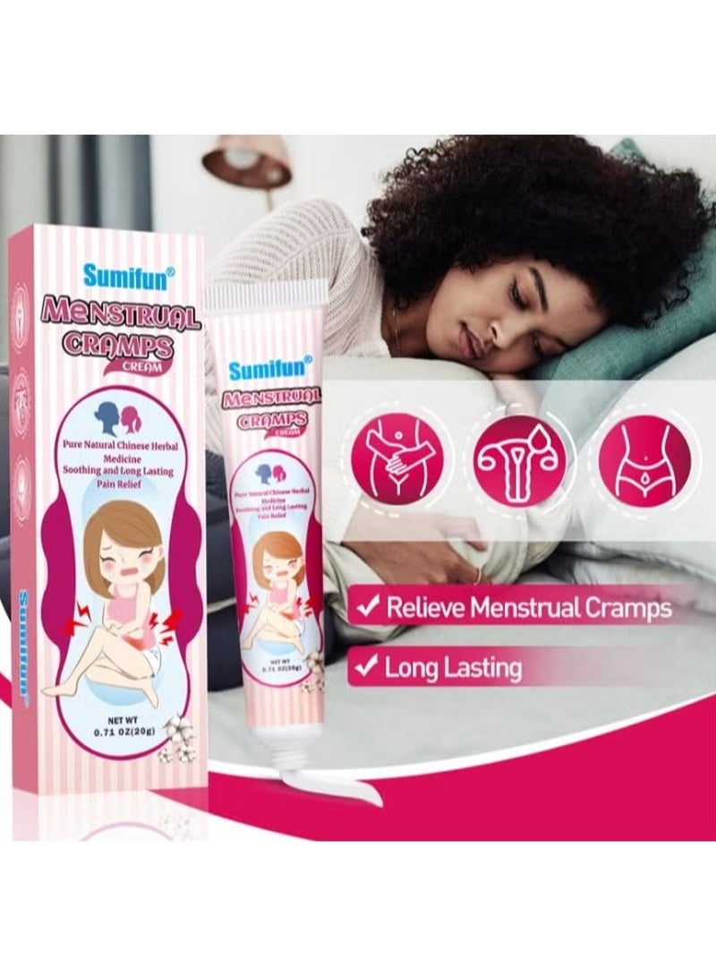 Sumifun كريم تخفيف آلام الدورة الشهرية للنساء والرجال - 20 جرام - علاج آلام البطن الناتجة عن عسر الطمث - علاج بالأعشاب - عبوة واحدة - Image 3