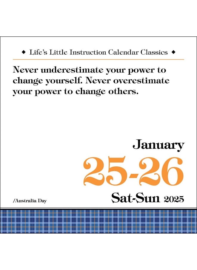 Life's Little Instruction 2025 Day-to-Day Calendar - pzsku/Z4FFA69DA45DF46F303BFZ/45/_/1737572597/5be0ec53-079b-4207-b5d8-9c1f2ee7a768