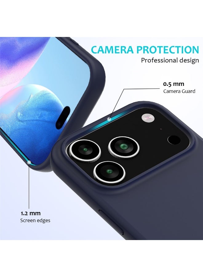 Liquid Silicone Protective Case Compatible with iPhone 17 Pro 6.3-Inch, Slim Matte Back Cover, Silky Soft Touch, Shockproof Design, Anti-Fingerprint with Microfiber Lining - Image 2