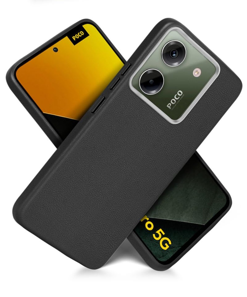 WOW IMAGINE Back Cover for Poco M7 Pro 5G| Ultra Slim Flexible Non-Slip Grip | Inner Fabric | Metal Camera Ring & Lightweight Soft Silicone Mobile Case – Black - Image 2