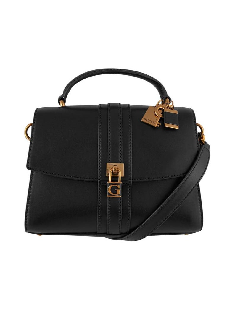 جس حقيبة GUESS النسائية المصنوعة من الجلد الأسود - Image 1