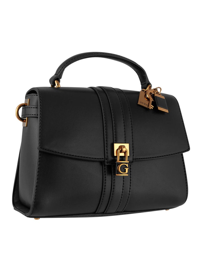 جس حقيبة GUESS النسائية المصنوعة من الجلد الأسود - Image 3