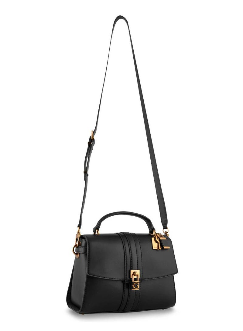 جس حقيبة GUESS النسائية المصنوعة من الجلد الأسود - Image 2
