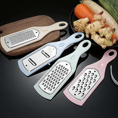 Clovis 4pcs Stainless Steel Grater Steel Kitchen Utensil Set Stainles Steel Cheese Grater Rotary Vegetable Slicer Kitchen Gadgets Jelly Noodle Scraper Veggie Cutter Grater Food (Set of 1) - Image 2