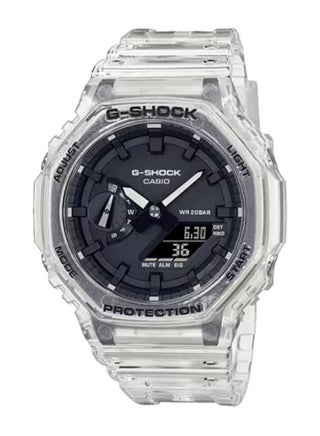G-Shock GA-2100SKE-7ADR Men's Transparent Watch – Carbon Core Guard, Shock Resistant, 200M Water Resistant, Analog-Digital, LED Light, World Time, Skeleton Series - view 3