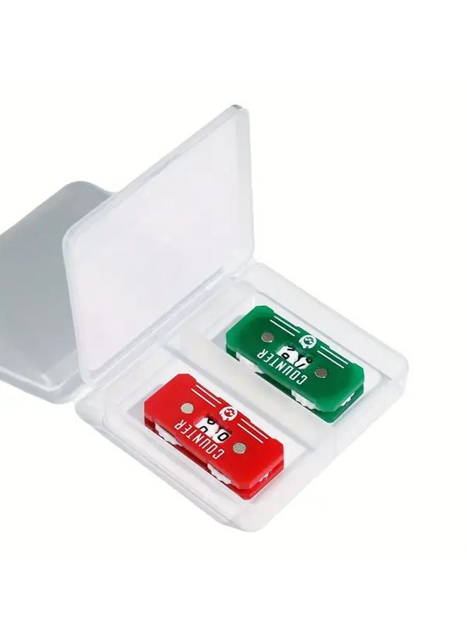 عداد الحياة الأحمر والأخضر المزدوج الوجهين من الأكريليك لطاولة الألعاب 00 99 مع حقيبة تخزين قابلة للحمل لـ DND و MTG - Image 5