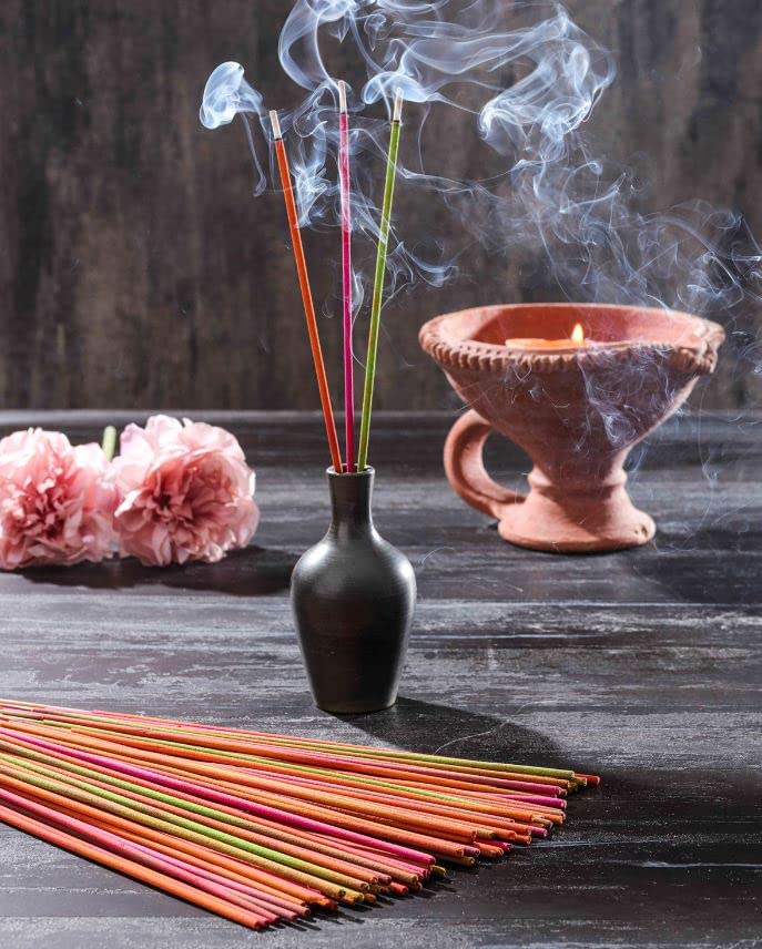 Poioo Poioo Fragrances Herbal Natural 5 in 1 Agarbatti JarIncense Sticks Mogra Rose Kasturi Chandan Jasmine 0 Charcoal 0 Chemical 0 Synthetic Perfume Mix Agarbatti  - Image 5