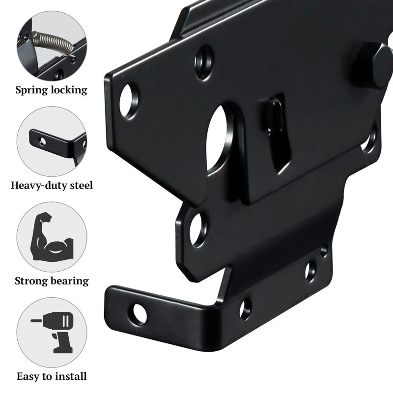skysen Carbon Steel Vinyl Wood Fence Post Mount Gate Latch(2066-cs-p) - Image 4