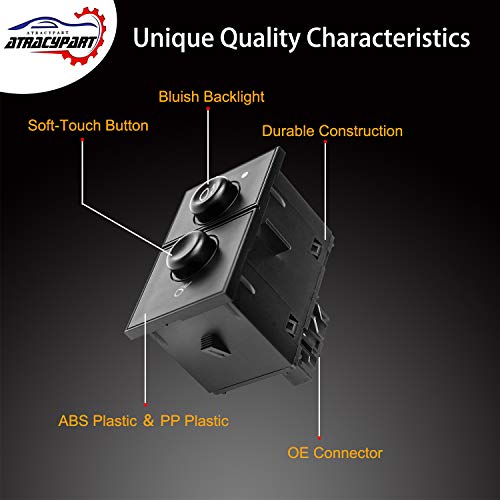 ATRACYPART Headlight Switch & Fog Light Switch | Replacement for 2003-2007 Chevy Silverado Suburban Tahoe Avalanche GMC Sierra Yukon Cadillac Escalade & More | Replaces# 19381535, 15143597 - Image 5