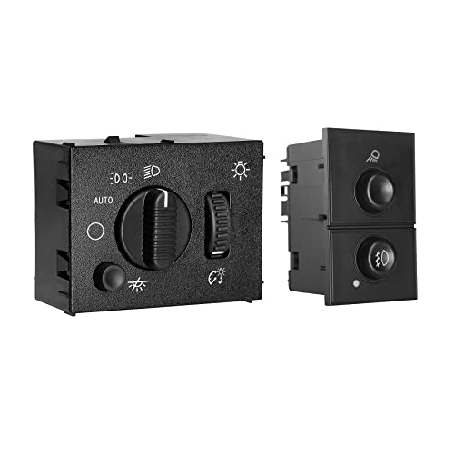 ATRACYPART Headlight Switch & Fog Light Switch | Replacement for 2003-2007 Chevy Silverado Suburban Tahoe Avalanche GMC Sierra Yukon Cadillac Escalade & More | Replaces# 19381535, 15143597 - Image 1