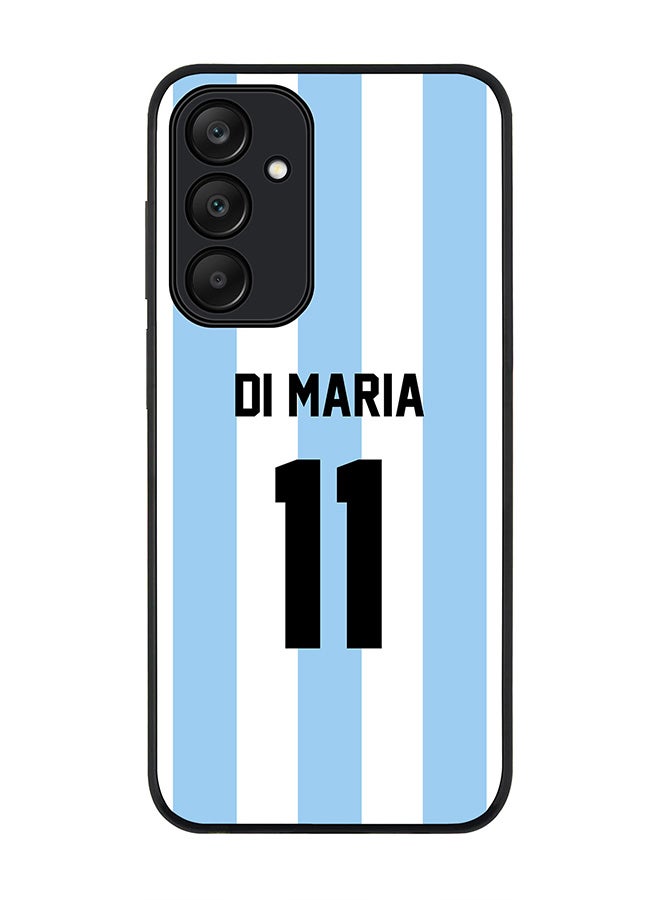 Stylizedd Rugged Black edge case for Samsung Galaxy A25, Slim fit Soft Case Flexible Thin Cover- Football Team-Argentina, Player Name-Di Maria - Image 1