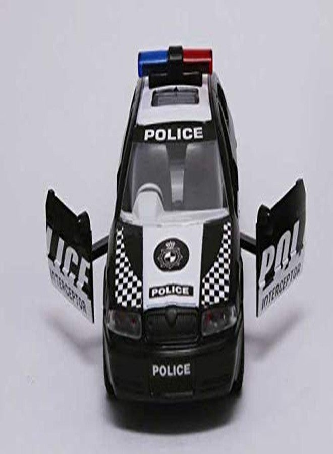 Sheel Police Car Toy Rescue Vehicle With Openable Door For Boys Toddlers And Kids, Pull Back S.W.A.T Emergency Transport Vehicle Car - Black - Image 2