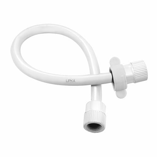 LIPKA 12 Inches Connection Pipe | PTMT Heavy Duty Connection Pipe |White | Hose Pipe Suitable for Countertop Faucets| Pipe For Basins and Sinks, Geysers & Flush Tanks | Bathroom Accessories (Set Of 2) - Image 5