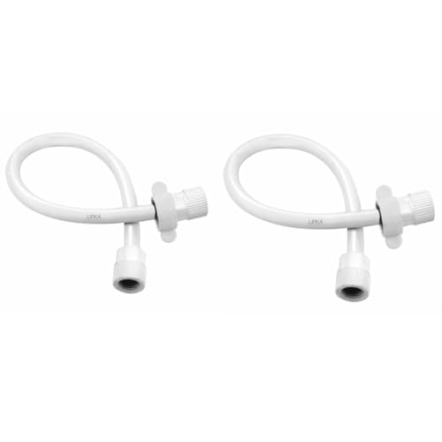 LIPKA 12 Inches Connection Pipe | PTMT Heavy Duty Connection Pipe |White | Hose Pipe Suitable for Countertop Faucets| Pipe For Basins and Sinks, Geysers & Flush Tanks | Bathroom Accessories (Set Of 2) - Image 3