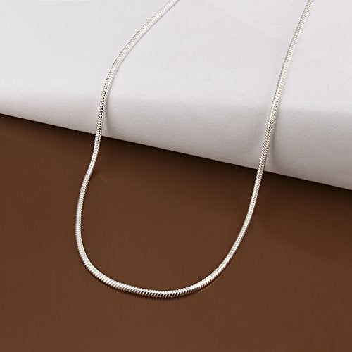 Cutesmile Fashion Jewelry 925 Sterling Silver Italian 1mm/2mm/3mm Snake Chain Crafted Necklace (22Inches, 2MM) - Image 3