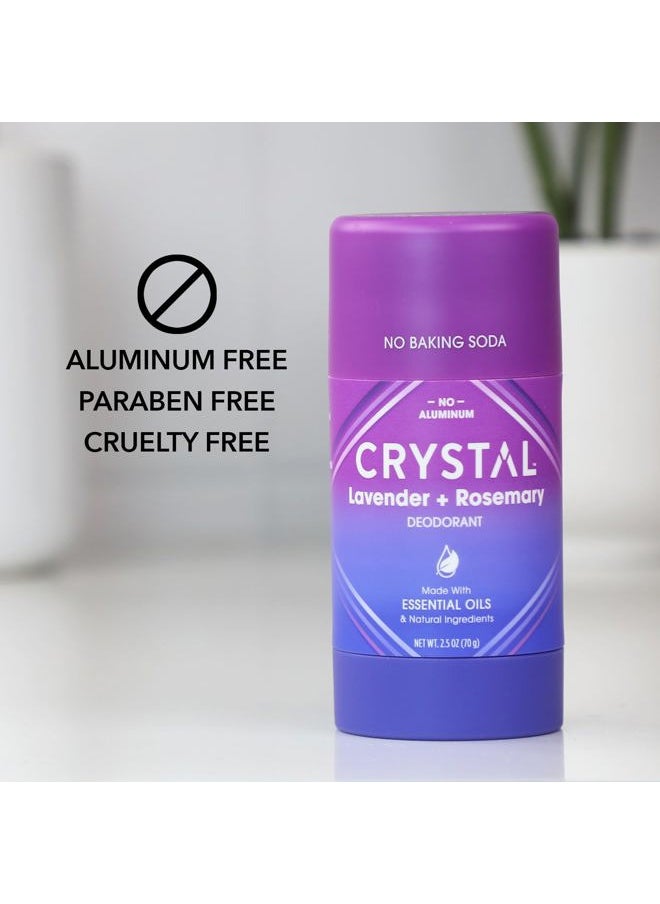 CRYSTAL ESSENCE Crystal Magnesium Solid Stick Natural Deodorant, Non-Irritating Aluminum Free Deodorant for Men or Women, Safely and Effectively Fights Odor, Lavender + Rosemary, 2.5 oz  - Image 3