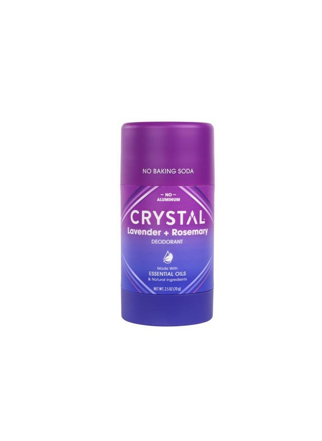 CRYSTAL ESSENCE Crystal Magnesium Solid Stick Natural Deodorant, Non-Irritating Aluminum Free Deodorant for Men or Women, Safely and Effectively Fights Odor, Lavender + Rosemary, 2.5 oz  - Image 1