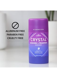 Crystal Magnesium Solid Stick Natural Deodorant, Non-Irritating Aluminum Free Deodorant for Men or Women, Safely and Effectively Fights Odor, Lavender + Rosemary, 2.5 oz - pzsku/Z4FFAD2F4F89890F4E560Z/45/_/1738864971/00224490-c790-481a-89b2-bf2ea8aae3b5