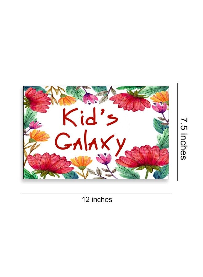 999Store Printed Flowers Kid for Children Room Name Plate (MDF_12 X7.5 Inches_Multi) - Image 4