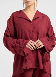 hayas closet Drawstrings Stylish Blouse & Pants Set  - Image 3