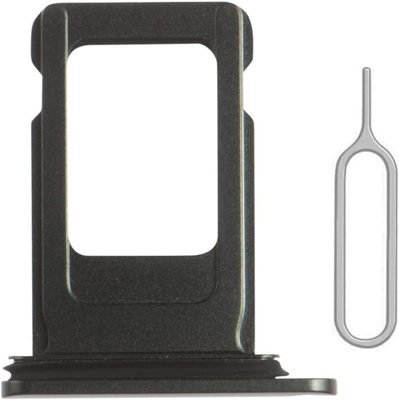 Perzework SIM Card Tray Holder Slot Replacement for iPhone XR (Black) with Waterproof Rubber Ring and Eject Pin (Single Sim Version) - Image 1