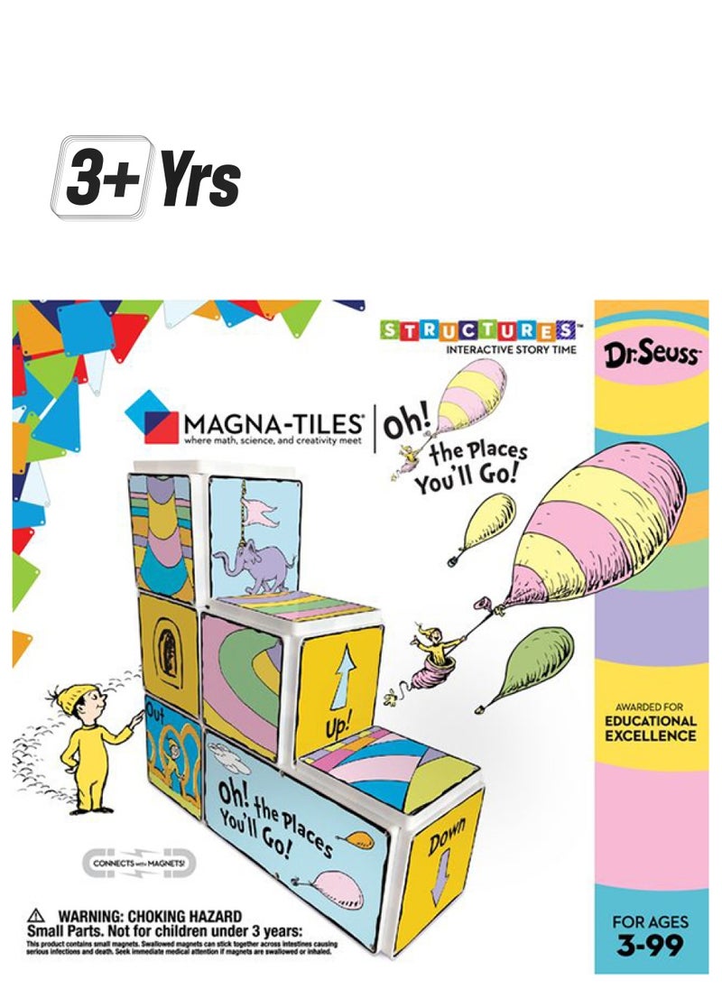 MAGNA-TILES 19 Piece Create-on Dr. Seuss Oh! The Places You'll Go! Magna-tiles Structure Set, Kids Building Toys For Ages 3+  - Image 1