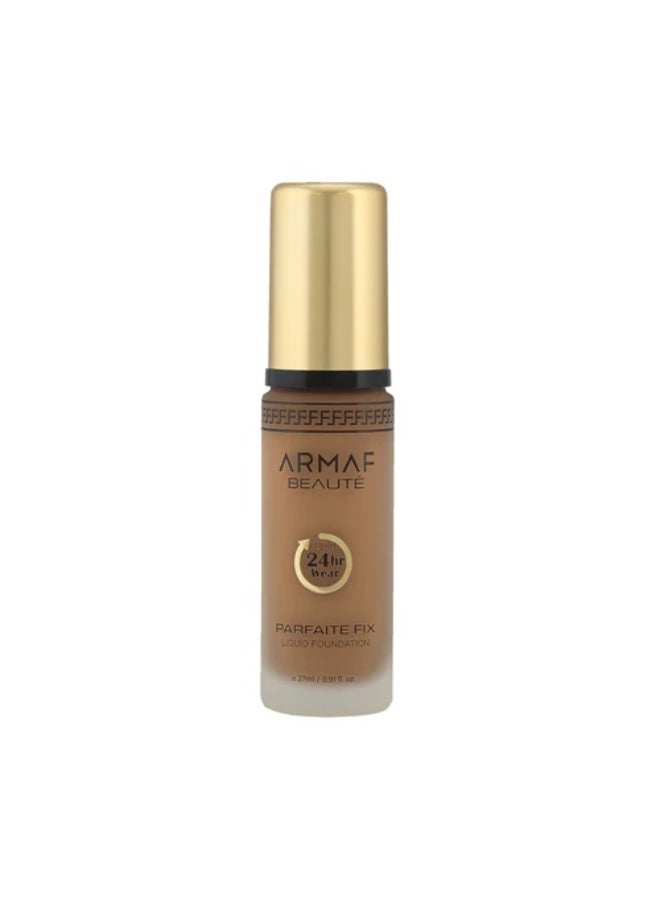 Armaf Beaute Parfaite Fix Liquid Foundation Mocha - 27ml, Long-Lasting 24Hr Wear Lightweight Full Coverage Foundation for Smooth, Matte, Flawless Complexion