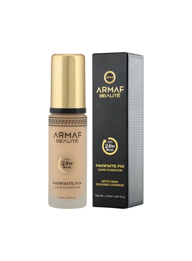 Armaf Beaute Parfaite Fix Liquid Foundation Mocha - 27ml, Long-Lasting 24Hr Wear Lightweight Full Coverage Foundation for Smooth, Matte, Flawless Complexion - Image 3