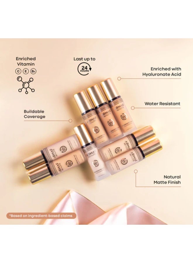 Armaf Beaute Parfaite Fix Liquid Foundation Mocha - 27ml, Long-Lasting 24Hr Wear Lightweight Full Coverage Foundation for Smooth, Matte, Flawless Complexion - Image 4