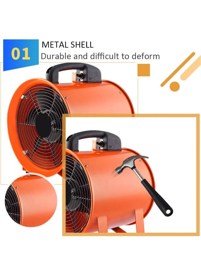 Generic - Kitchen Ventilation Fan, Exhaust Fan, Portable Vent Blower With Carrying Handle, High Speed Exhaust, For Factories, Workshops And Basements, 15.7" - Image 1