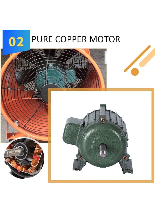 Generic - Kitchen Ventilation Fan, Exhaust Fan, Portable Vent Blower With Carrying Handle, High Speed Exhaust, For Factories, Workshops And Basements, 15.7" - Image 1