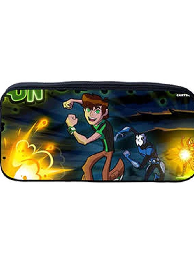Hot-selling teenager hacke schoolbag ben10 primary and secondary school students backpacks saddle bag pen bag three-piece set new,5-pencil pocket  - Image 1