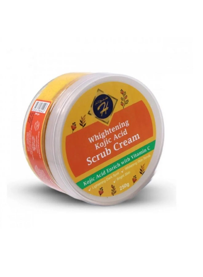 كنوز اتش كريم مقشرالجسم بحمض الكوجيك وفيتامين سي من كنوز اتش - 250غ - Image 1