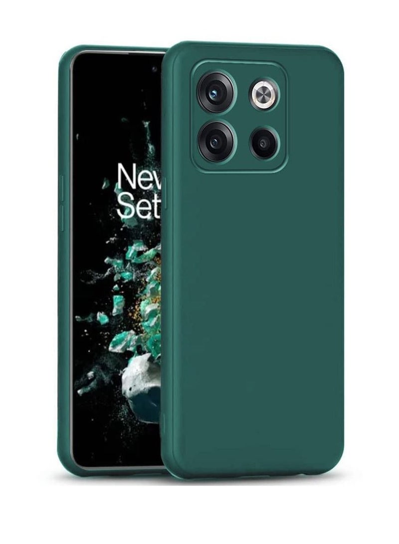 Olliwon Camera Protection Ultra Slim Soft TPU Matte Silicone Case Cover For OnePlus 10T 5G Green - Image 1