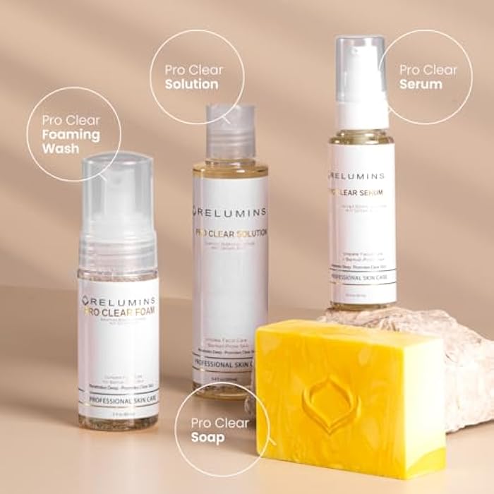 Relumins Pro Clear Skincare Gift Set for Women – Full-Size Acne System w/Salicylic Acid – Pampering Birthday Gift for Mother, Sister, Girlfriend - Image 2