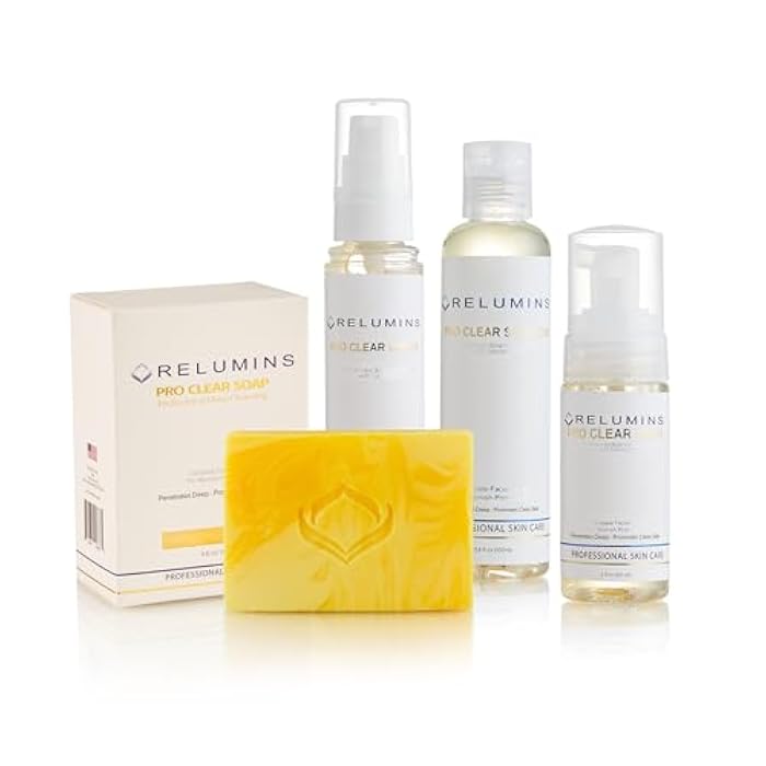 Relumins Pro Clear Skincare Gift Set for Women – Full-Size Acne System w/Salicylic Acid – Pampering Birthday Gift for Mother, Sister, Girlfriend - Image 1