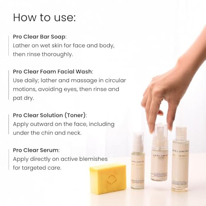 Relumins Pro Clear Skincare Gift Set for Women – Full-Size Acne System w/Salicylic Acid – Pampering Birthday Gift for Mother, Sister, Girlfriend - Image 4