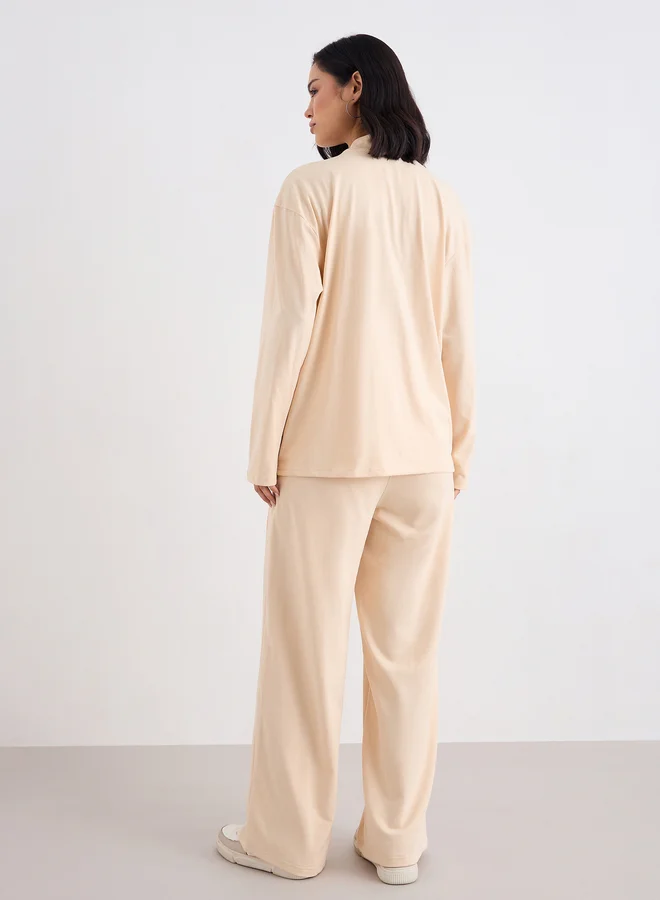 Styli Styli Women Contrast Panel T-Shirt and Joggers Co-Ords