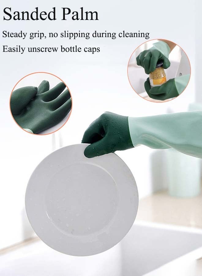 YIM-VIBEHAUS Household Cleaning Gloves, 1 Pair Reusable Kitchen Dishwashing Gloves with Cotton lining, Household Gloves Protection Hand, Waterproof, Non-Slip  - Image 5